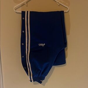 VINTAGE Asics Royal Blue Joggers with White Stripes